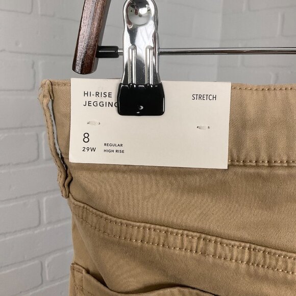 American Eagle‎ Jeans Women 8R 29W Light Brown High Rise Jegging Stretch Skinny - Picture 5 of 13